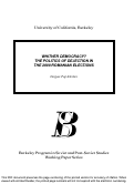 Cover page: Whither Democracy? The Politics of Dejection in the 2000 Romanian Elections