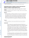 Cover page: Interpreting Progress Feedback to Guide Clinical Decision-Making in Children’s Mental Health Services