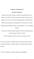 Cover page: Comparative metagenomics of microbial communities