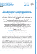 Cover page: Micro-spectroscopic and freezing characterization of ice-nucleating particles collected in the marine boundary layer in the eastern North Atlantic