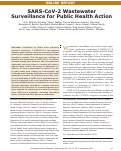 Cover page: SARS-CoV-2 Wastewater Surveillance for Public Health Action - Volume 27, Number 9—September 2021 - Emerging Infectious Diseases journal - CDC