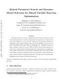 Cover page: Hybrid Parameter Search and Dynamic Model Selection for Mixed-Variable Bayesian Optimization