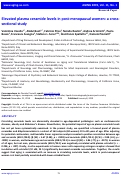 Cover page: Elevated plasma ceramide levels in post-menopausal women: a cross-sectional study