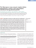 Cover page: The Neurospora crassa exocyst complex tethers Spitzenkörper vesicles to the apical plasma membrane during polarized growth.