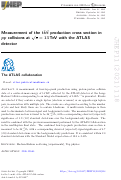 Cover page: Measurement of the tt¯tt¯ production cross section in pp collisions at s = 13 TeV with the ATLAS detector