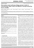 Cover page: Discovering causal pathways linking genomic events to transcriptional states using Tied Diffusion Through Interacting Events (TieDIE)