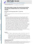 Cover page: How family members manage risk around functional decline: The autonomy management process in households facing dementia