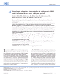 Cover page: Deep brain stimulator implantation in a diagnostic MRI suite: infection history over a 10-year period.