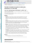 Cover page: The effect of simulated microgravity on lumbar spine biomechanics: an in vitro study