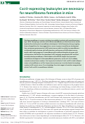 Cover page: Cxcr3-expressing leukocytes are necessary for neurofibroma formation in mice.