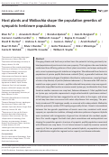 Cover page: Host plants and Wolbachia shape the population genetics of sympatric herbivore populations