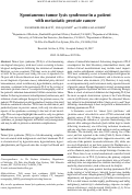 Cover page: Spontaneous tumor lysis syndrome in a patient with metastatic prostate cancer.
