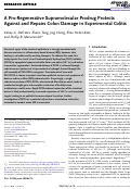 Cover page: A Pro-Regenerative Supramolecular Prodrug Protects Against and Repairs Colon Damage in Experimental Colitis.