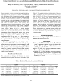 Cover page: Using Coh-Metrix to Access Cohesion and Difficulty in High-School Textbooks