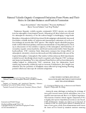 Cover page: Natural Volatile Organic Compound Emissions From Plants and Their Roles in Oxidant Balance and Particle Formation