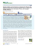 Cover page: Numerical Monte Carlo Simulations to Evaluate the Influence That Spherical Nanoparticle Size and Arrangement Have on Interparticle Charge Transport across the Surface of Dye- and Cocatalyst-Modified Materials