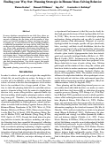 Cover page: Finding your Way Out: Planning Strategies in Human Maze-Solving Behavior