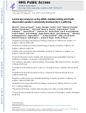 Cover page: Landscape analyses using eDNA metabarcoding and Earth observation predict community biodiversity in California