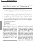 Cover page: Reduced association of anti-apoptotic protein Mcl-1 with E3 ligase Mule increases the stability of Mcl-1 in breast cancer cells