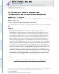 Cover page: ABC transporters in multidrug resistance and pharmacokinetics, and strategies for drug development.