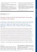 Cover page: Meaning of empowerment in peritoneal dialysis: focus groups with patients and caregivers.