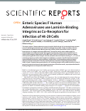 Cover page: Enteric Species F Human Adenoviruses use Laminin-Binding Integrins as Co-Receptors for Infection of Ht-29 Cells