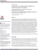 Cover page: Substitution of marijuana for opioids in a national survey of US adults