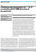 Cover page: A luminous and young galaxy at z = 12.33 revealed by a JWST/MIRI detection of Hα and [O iii].