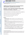 Cover page: Hepatitis B virus infection and risk of non‐alcoholic fatty liver disease: A population‐based cohort study