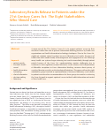 Cover page: Laboratory Results Release to Patients under the 21st Century Cures Act: The Eight Stakeholders Who Should Care.