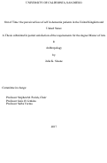 Cover page: Out of Time: the perceived loss of self in dementia patients in the United Kingdom and United States