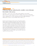 Cover page: Pathway-based subnetworks enable cross-disease biomarker discovery