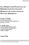 Cover page: Gas production potential of disperse low-saturation hydrate accumulations in oceanic 
sediments