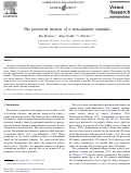 Cover page: The Perceived Motion of a Sterokinetic Stimulus