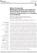 Cover page: Whole Community Metatranscriptomes and Lipidomes Reveal Diverse Responses Among Antarctic Phytoplankton to Changing Ice Conditions