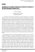 Cover page: Review of Unsettling the University: Confronting the Colonial Foundations of US Higher Education by Sharon Stein