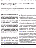 Cover page: Locked nucleic acid oligomers as handles for single molecule manipulation