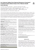 Cover page: Are Veterans Getting Their Preferred Depression Treatment? A National Observational Study in the Veterans Health Administration