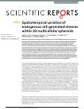 Cover page: Spatiotemporal variation of endogenous cell-generated stresses within 3D multicellular spheroids