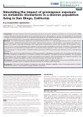 Cover page: Simulating the impact of greenspace exposure on metabolic biomarkers in a diverse population living in San Diego, California: A g-computation application.