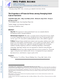 Cover page: The experience of financial stress among emerging adult cancer survivors.