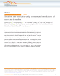 Cover page: Sestrins are evolutionarily conserved mediators of exercise benefits