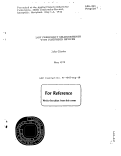 Cover page: LOW FREQUENCY MEASUREMENTS WITH JOSEPHSON DEVICES