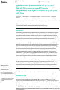 Cover page: Synchronous Presentation of a Cervical Spinal Schwannoma and Primary Progressive Multiple Sclerosis in a 65-year-old Man