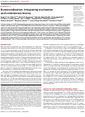 Cover page: Biomineralization: Integrating mechanism and evolutionary history