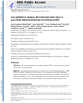 Cover page: Susceptibility to epilepsy after traumatic brain injury is associated with preexistent gut microbiome profile