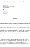 Cover page: Financial Super-Markets: Size Matters for Asset Trade