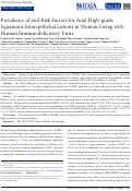 Cover page: Prevalence of and Risk Factors for Anal High-grade Squamous Intraepithelial Lesions in Women Living with Human Immunodeficiency Virus.