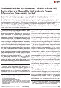 Cover page: The Insect Peptide CopA3 Increases Colonic Epithelial Cell Proliferation and Mucosal Barrier Function to Prevent Inflammatory Responses in the Gut.