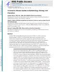 Cover page: Coronavirus Disease Update on Epidemiology, Virology, and Prevention.